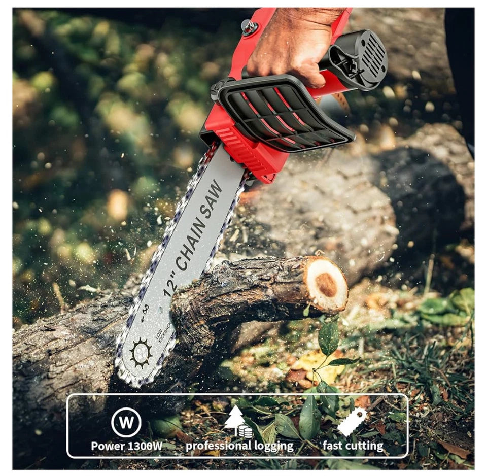 Motosega a Batteria 12'' 48V - Doppia Batteria, Serbatoio Olio + Valigia | Professionale