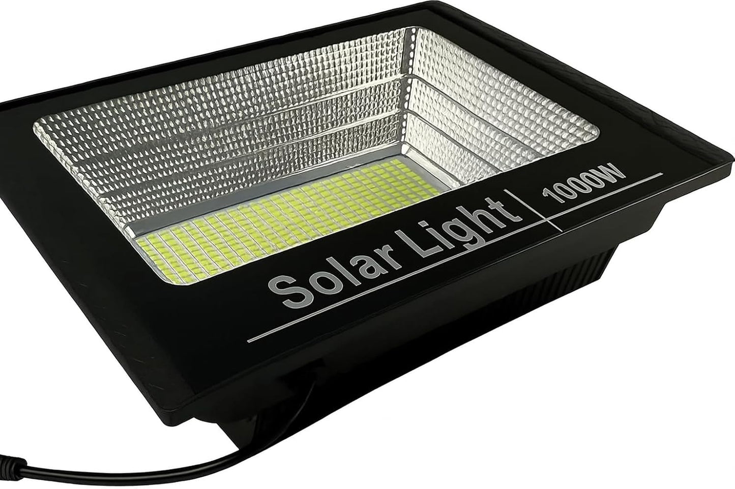 Faro a LED 1000W con Pannello Solare IP66, Sensore Crepuscolare e Telecomando | SMD Ultra Luminoso da Esterno | [Classe di efficienza energetica A]